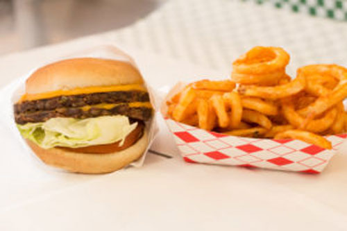 Double Vegan MEAL with fries and soft drink