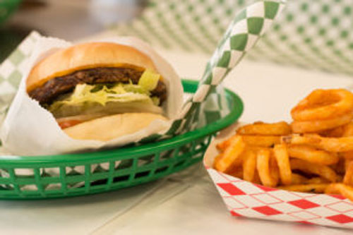 Vege-way Menu Burger only MEAL with fries and soft drink